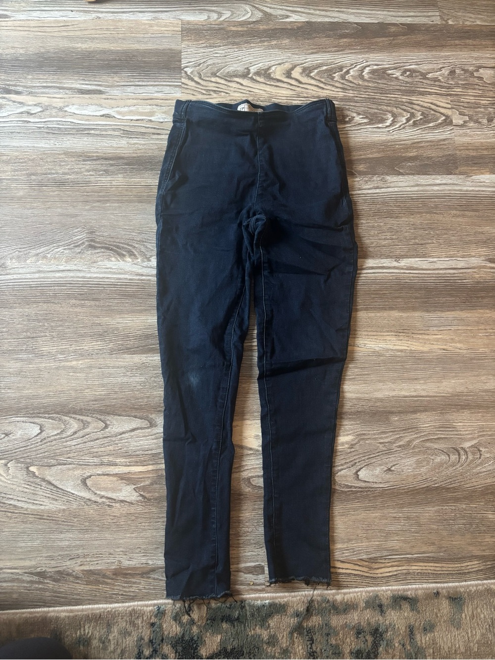 Free People Navy High-Rise Skinny Jeans